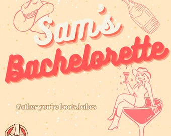 Invitación para despedida de soltera con temática vaquera