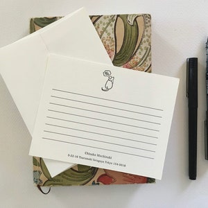 Personalisierte Letterpress Karte mit Umschlag -- Personalisierte Haustier (oder Ihre Lieblingssache) Illustration, individuelles Porträt, Ikon Illustration, Geschenkidee