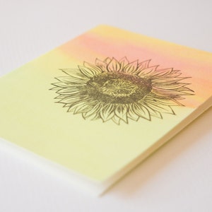 Tournesol - aquarelle carte de presse lettre