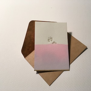"Letterpress Mini Karte ""Einhorn"" koloriert mit Wasserfarbe." mini Kärtchen, mit Geschenk, kleine Karte, Geschenkanhänger, für Sie, für Ihn, beste Freundin, Kinder