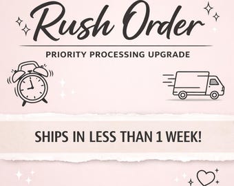 Complemento de pedido urgente / Mejora de procesamiento en 1 semana o menos / Pedido de tatuaje prioritario