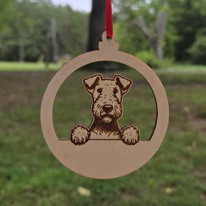 Laser Engraved Airedale Terrier Personalized Ornament