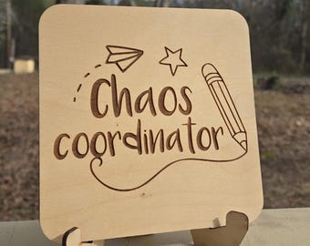 Laser gravierte Chaos Coordinator Plakette