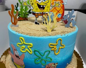 Spongebob Cake Topper set