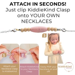 Breakaway Safety Clasp for Kids Necklace, Silicone Necklace Adapter, Child Safety Clasp, Kids Jewelry Connector, Easy Necklace Clasp image 4