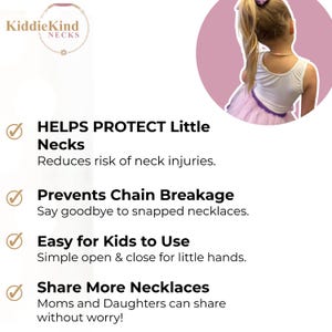 Breakaway Safety Clasp for Kids Necklace, Silicone Necklace Adapter, Child Safety Clasp, Kids Jewelry Connector, Easy Necklace Clasp image 3