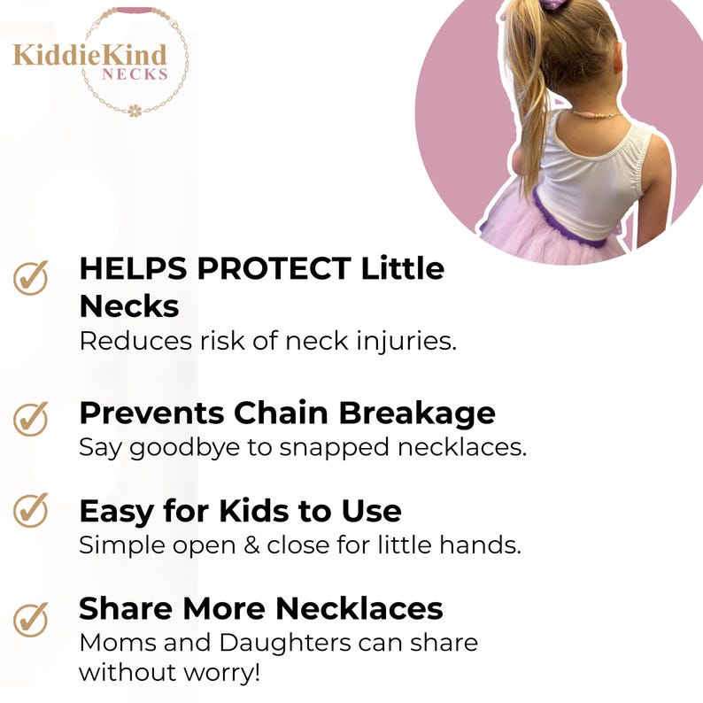 Breakaway Safety Clasp for Kids Necklace, Silicone Necklace Adapter, Child Safety Clasp, Kids Jewelry Connector, Easy Necklace Clasp image 3