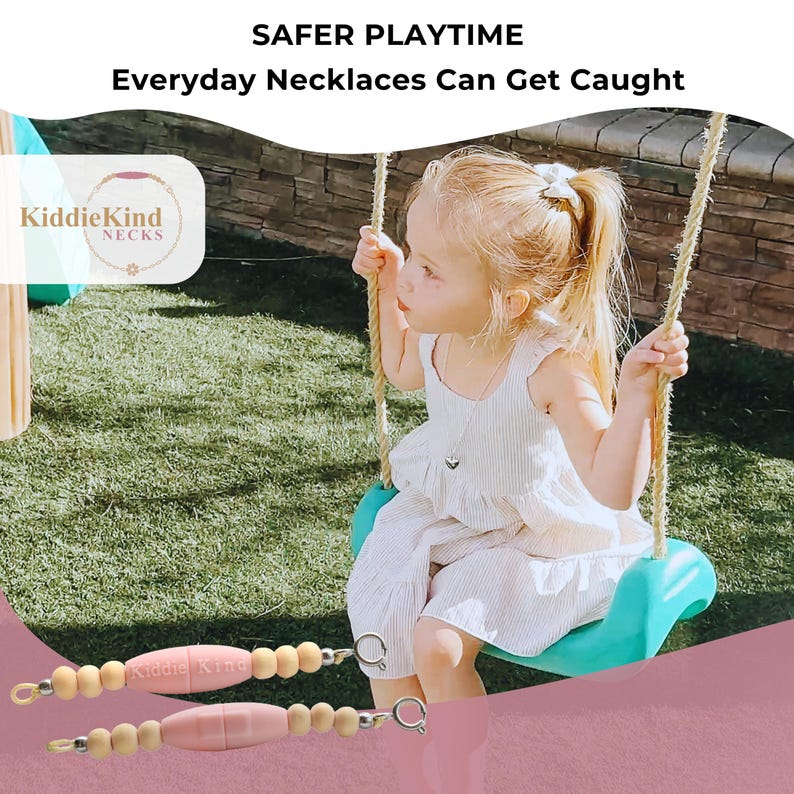 Breakaway Safety Clasp for Kids Necklace, Silicone Necklace Adapter, Child Safety Clasp, Kids Jewelry Connector, Easy Necklace Clasp image 2
