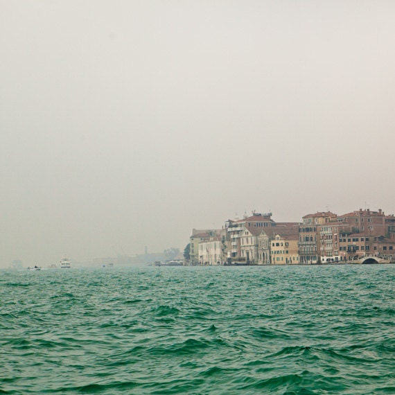 Items similar to Venice Italy Photo - Fine Art Photography, fog, foggy ...