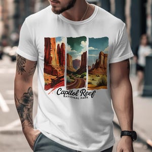 Capitol Reef National Park T-Shirt: Vintage Graphic Tee for Hikers