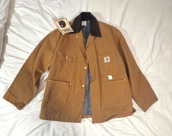 Vintage 1990s Deadstock Carhartt Blanket Lined Duck Chore Coat