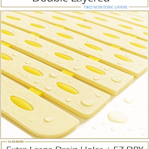 Anti-Slip Bath and Shower Mat: Eco-Friendly TPE/PP, Strong Suction Cups, Mold Resistant