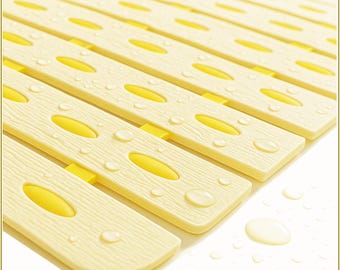 Anti-Slip Bath and Shower Mat: Eco-Friendly TPE/PP, Strong Suction Cups, Mold Resistant