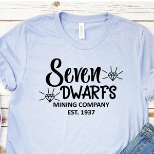 Seven Dwarfs Mining Company - Magic Kingdom - Adult, Youth, Toddler, and Tanks-Over 100 Color Choices, Comfort Colors, Sweatshirts