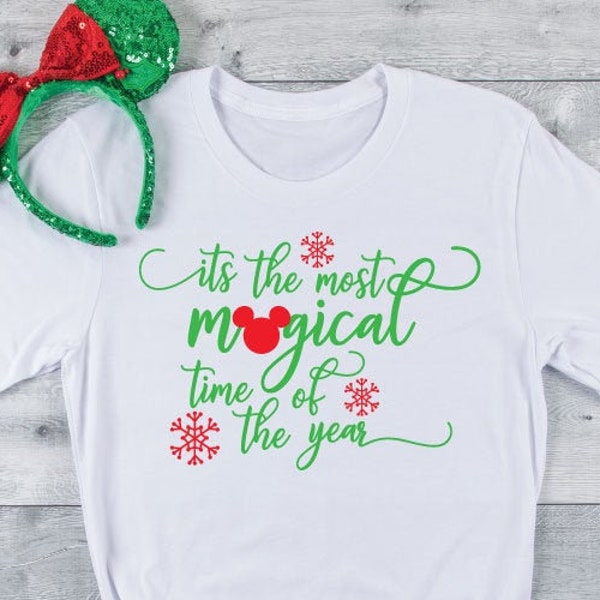 Magical Time of Year - Disney Christmas - Magic Kingdom -  Magical Vacation Tee - Adult, Youth, Toddler, and Tanks-Over 100 Color Choices