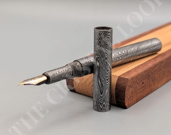 Damaszener Stahl Füllfederhalter Geschenk für Ihn Hochzeitstag Geschenk Exekutive Schreiben Stift Holzkiste