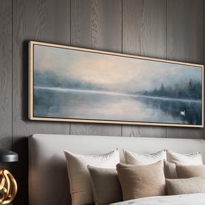 Serene Beige Coastal Landscape Canvas: Minimalist Oil Painting for Modern Beach-Inspired Wall Decor