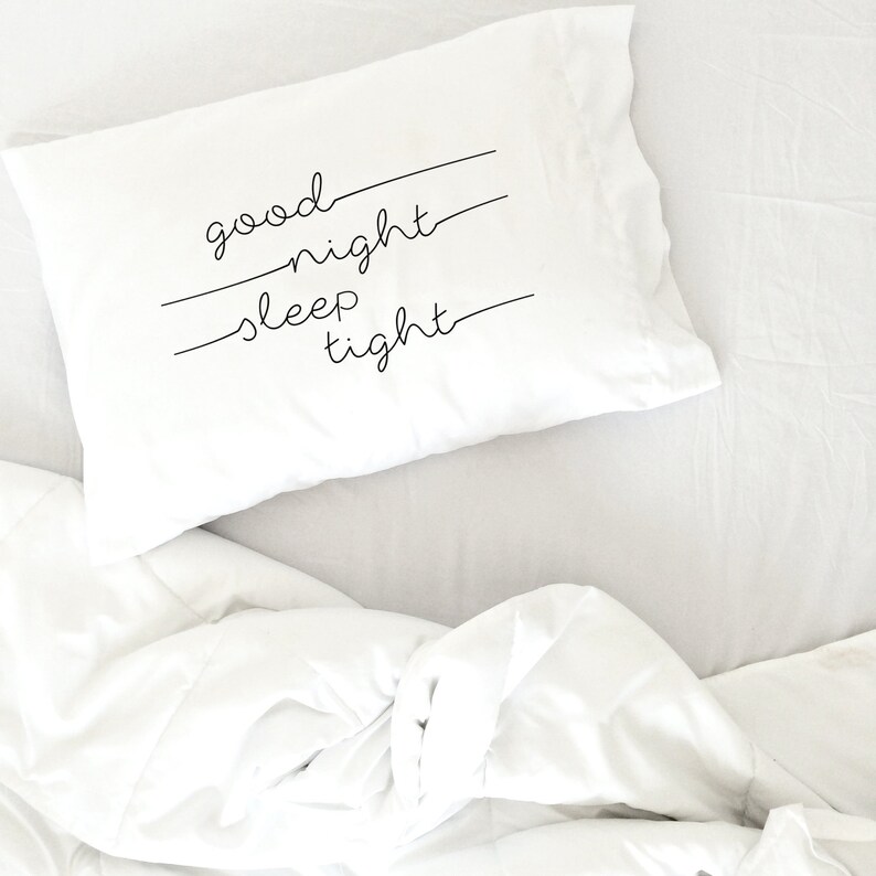 Good Night Sleep Tight Pillow Case Childs Pillow Kids Etsy