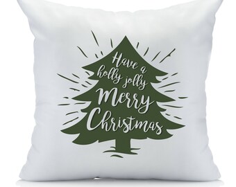 Have a Holly Jolly Christmas Pillow cover Christmas decor Christmas Pillow Cover Funny Cat Lovers Christmas Gift Christmas Tree