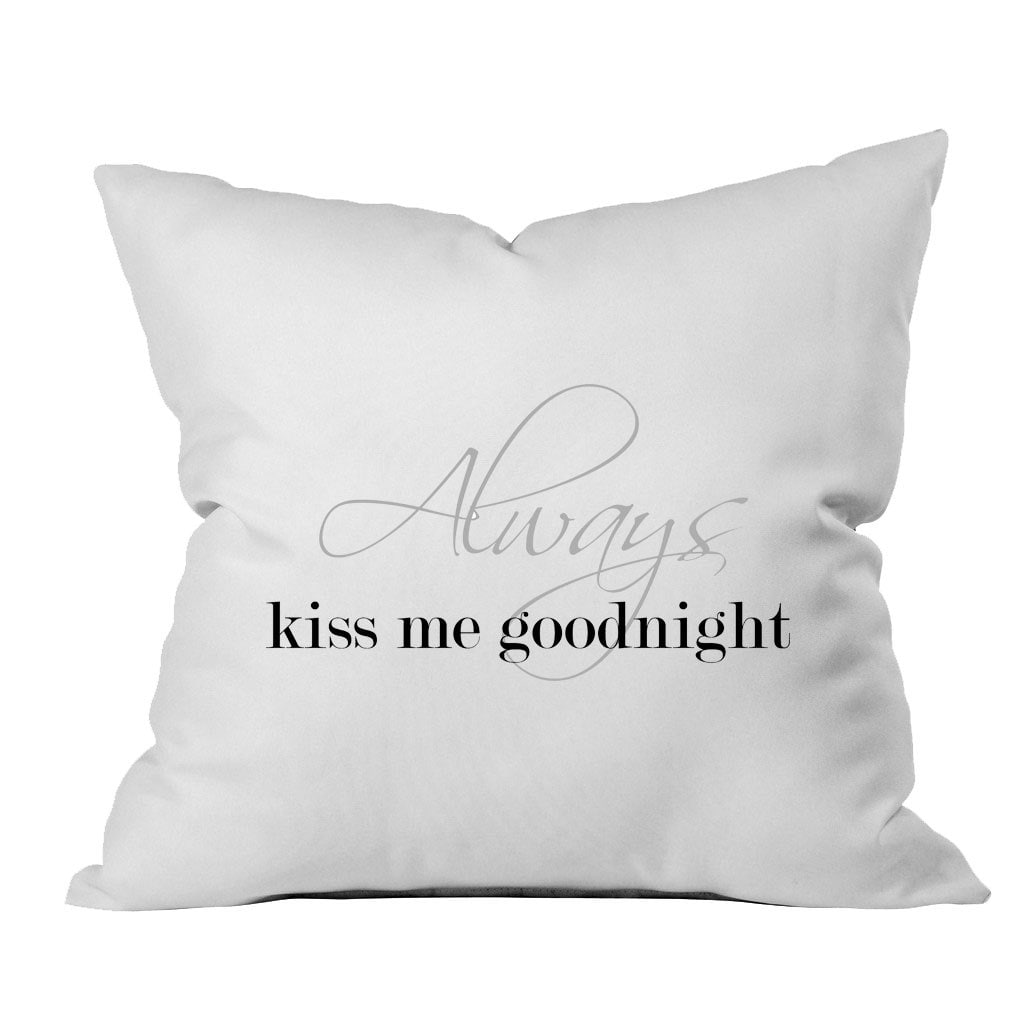 Couples throw pillow cases Always Kiss Me Goodnight Pillow Etsy