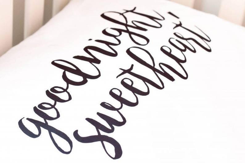 Goodnight Sweetheart Pillow Case Toddler Pillow Childs Etsy