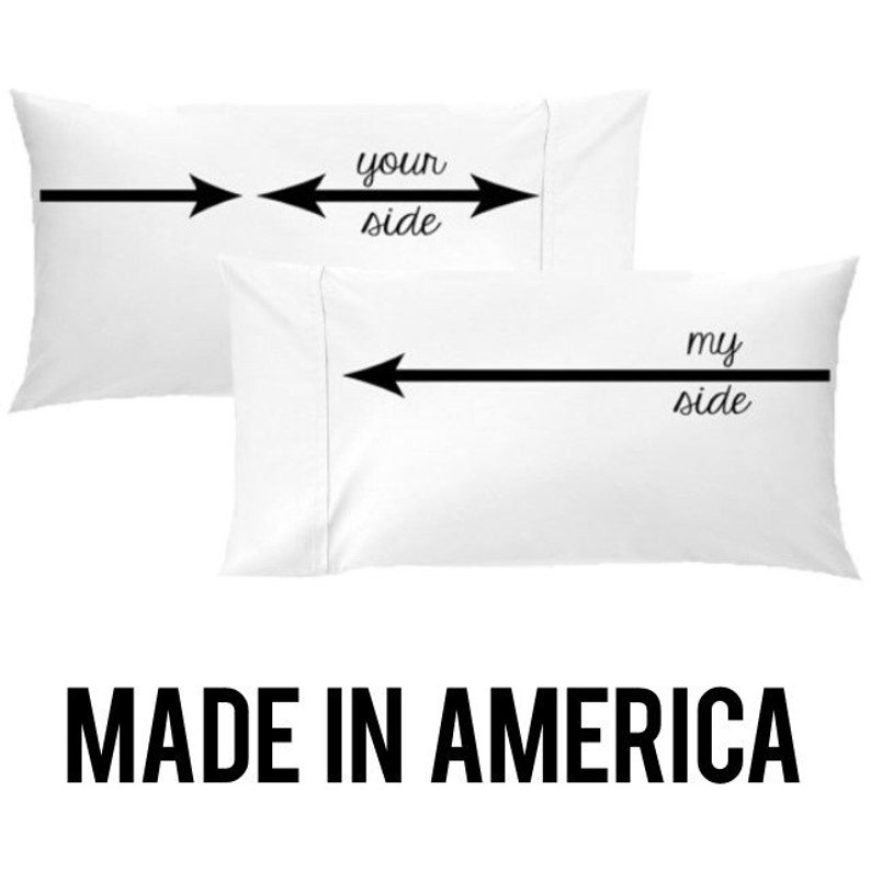 Wedding Gift Couples Pillow Cases My Side Your Side His and Etsy