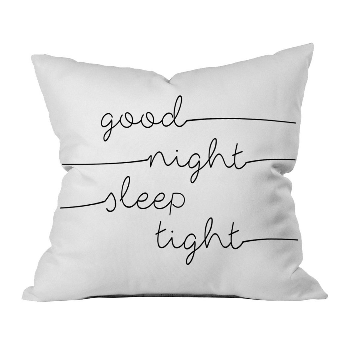Good Night Sleep Tight Throw Pillow Case Childs Pillow Kids Etsy
