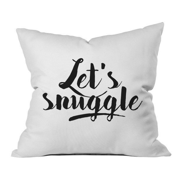 Valentines Day Gift Lets Snuggle Throw Pillow His and Hers throw Pillows Lets Cuddle Big Spoon Little Spoon Wedding Gift Love Pillows