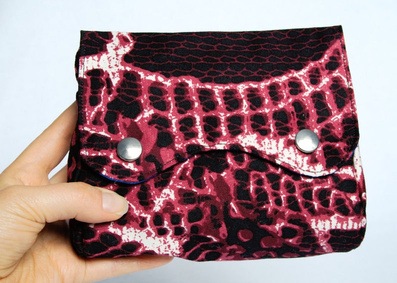 Belt Pouch 2.0 Snake Skin /& Stripes black red and blue punk hip bag