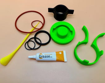 Pinter-gereedschapset – Tapmoersleutel, hoofdaansluitingspropeller, sleutel voor koolzuurhoudende fittingen/trechterflesjes, O-ringspudger, complete O-ringvervangingsset, FDA-vet