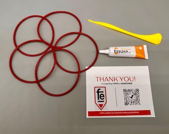 Vervangingsset O-ring hoofddop Pinter 3 | Siliconenafdichting van voedingskwaliteit + installatiegereedschap en vet | Lekkende dopafdichting repareren