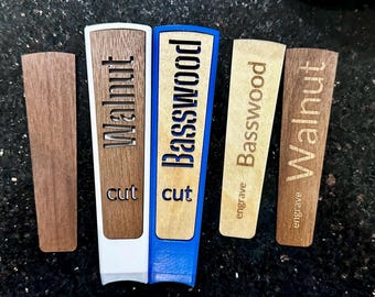 Custom Pinter 3 Tap Handle - High Res PETG & Walnut / Basswood Inlay- Personalized Beer Tap Handle - Homebrew Gift Kit