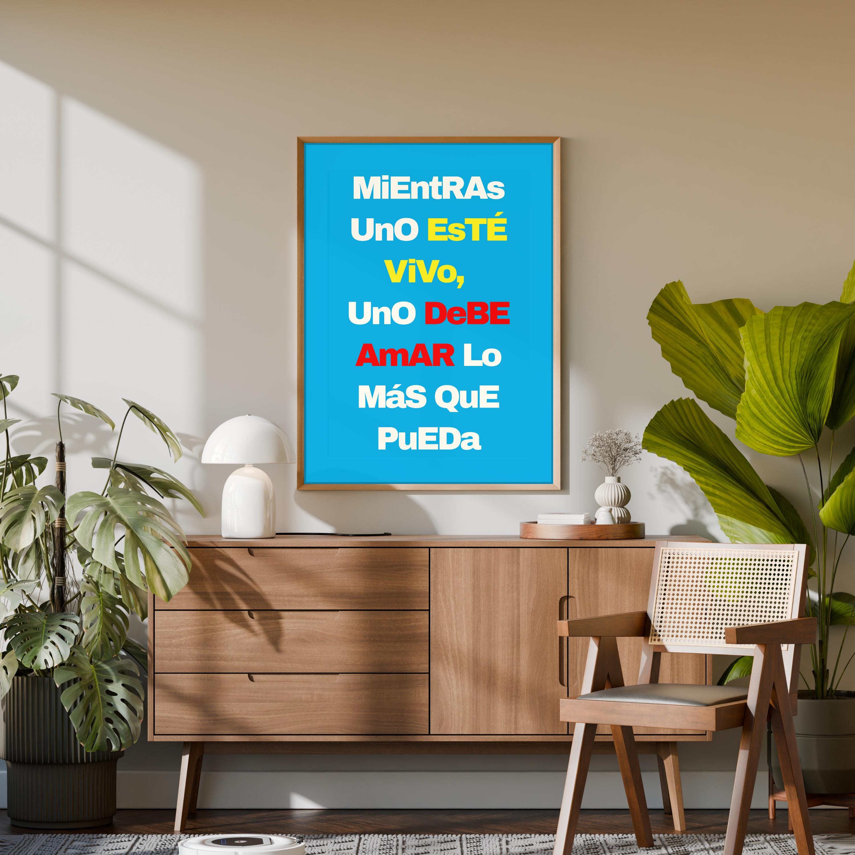 Discover DtMF Lyric Poster - Mientras Uno Está Vivo, Uno Debe Amar