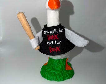 Mess With the Honk Get the Bonk Desk Goose Outfit | Funny Shirt with Wooden Bat