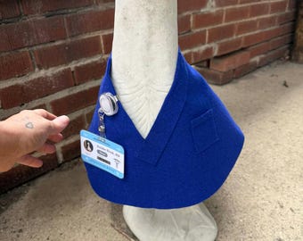 Scrubs Porch Goose Outfit with Custom Badge | Nurse Costume | Healthcare Gift | Personalized Décor