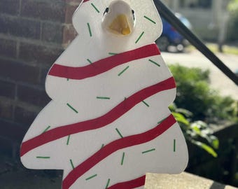 Kerstboomtaart veranda gans outfit voor 23" standbeeld | Handgemaakt vilt vakantiedecor