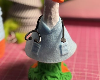 Scrubs Desk Goose Outfit – Handmade Nurse Costume, Doctor Gift