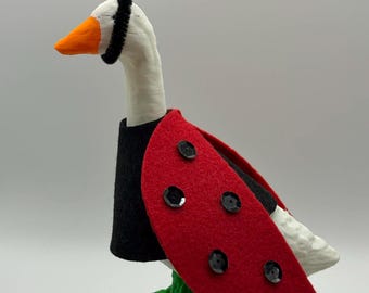 Ladybug Desk Goose Outfit | Handmade Felt 7"  Costume