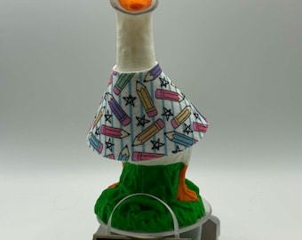 Teacher Desk Goose Outfit with Mini Chalkboard | Handmade Costume for 7" Goose
