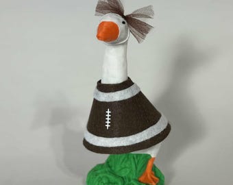Felt Football Costume for 7" Desk Goose | Handmade Sports Decor