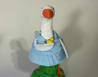Ensemble oie pour le bureau pour le bain | Costume fait main pour oie de bureau de 7 po. | Décoration amusante | Cadeau original