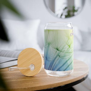 Von der Natur inspiriertes Sipper-Glas mit Bambusdeckel, umweltfreundliches Trinkgeschirr, ideal für Partys, Picknicks, Wohnkultur, Geschenke