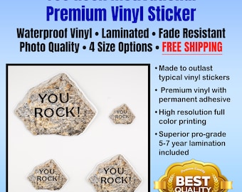 YOU ROCK! Motivational Sticker: Waterproof, Durable, Laminated