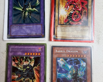Vintage Yu Gi Oh Jumbo Oversized Card Lot Gaia Dragon Champion Barrel Dragon