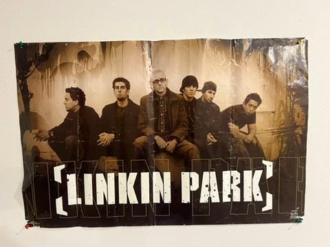 Vintage 2001 Linkin Park Poster Funky Enterprises #3575 Rock Band