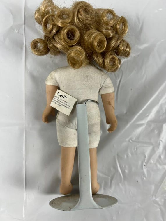 Vintage Pearl™ Porcelain Doll – June Edition | Blonde Curly Hair 9