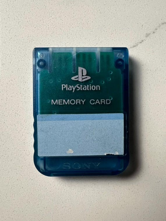 Sony Playstation Memory Card PS1 Original OEM Blue 15 Blocks