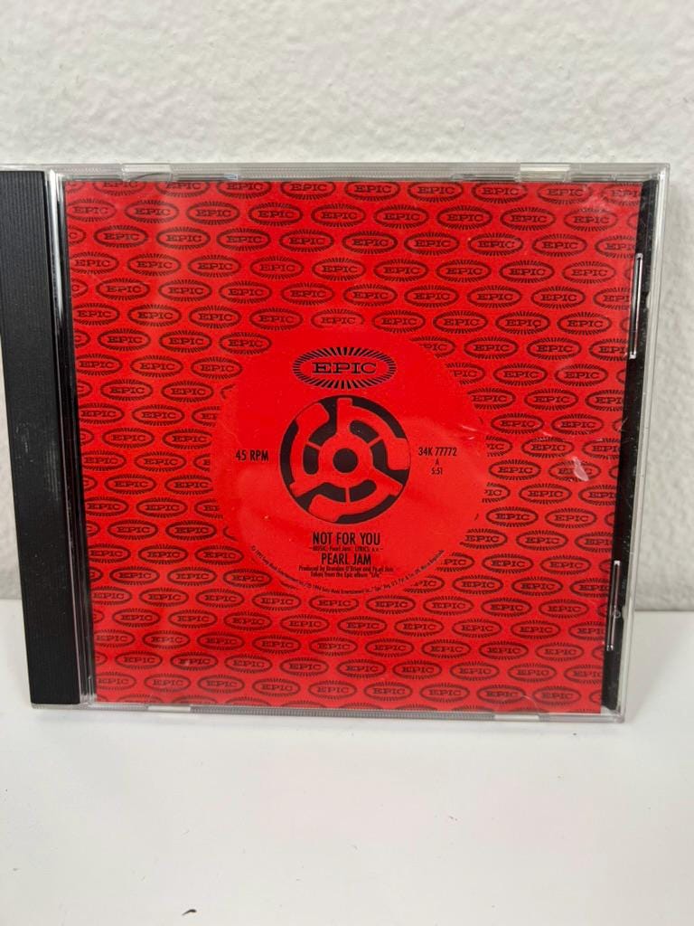 Pearl Jam Not for You CD Single 1995 Epic Rare 45 RPM Style