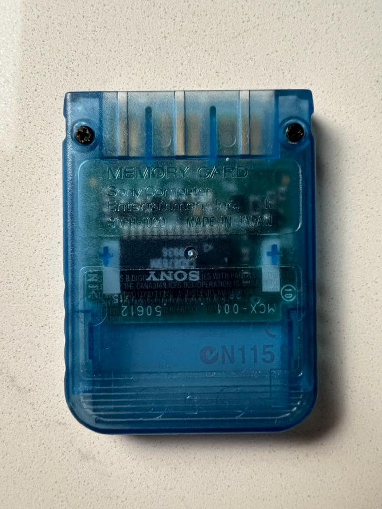 Sony Playstation Memory Card PS1 Original OEM Blue 15 Blocks