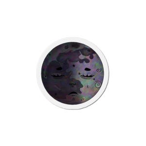 Mystical Moon Die-Cut Magnet - Whimsical Celestial Fridge Decor and Unique Kitchen Cosmic Art Gift